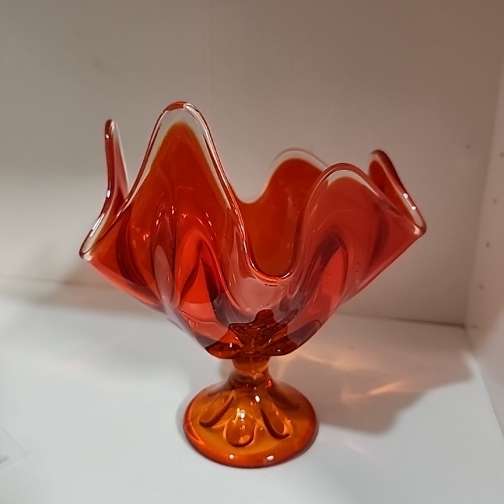 Viking Orange Glass Vase